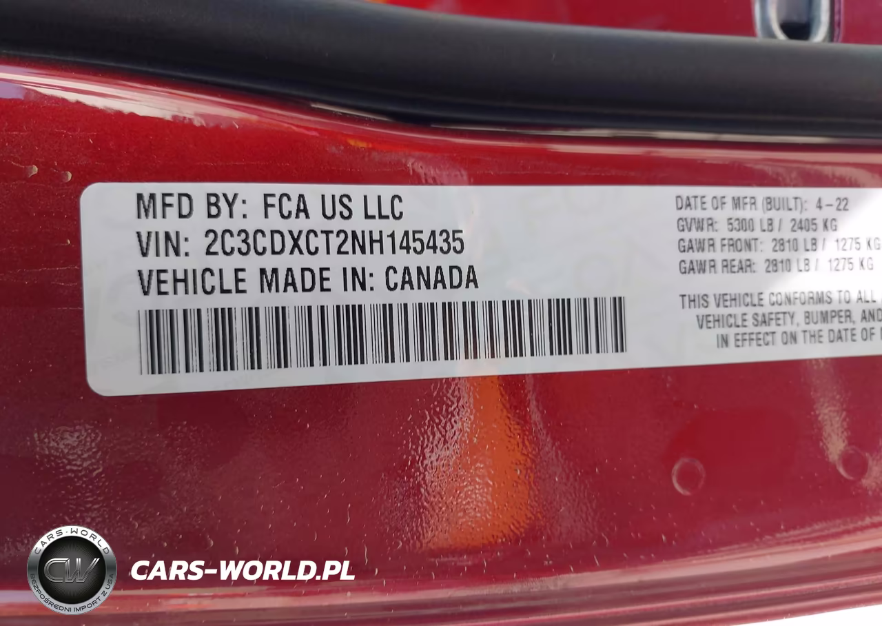 2022 Dodge Charger R-T VIN:2C3CDXCT2NH145435 - 9