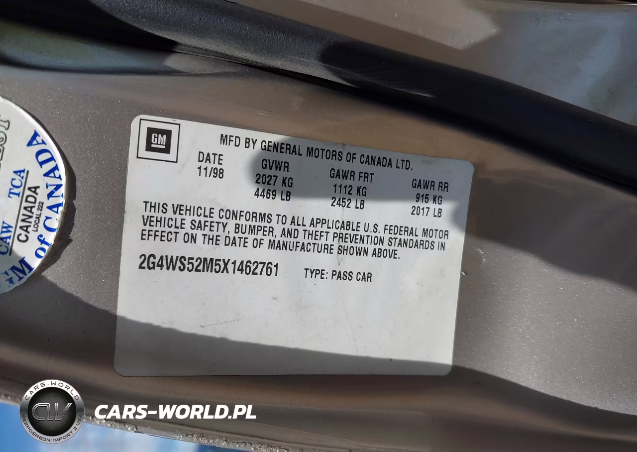 1999 Buick Century Custom VIN:2G4WS52M5X1462761 - 9