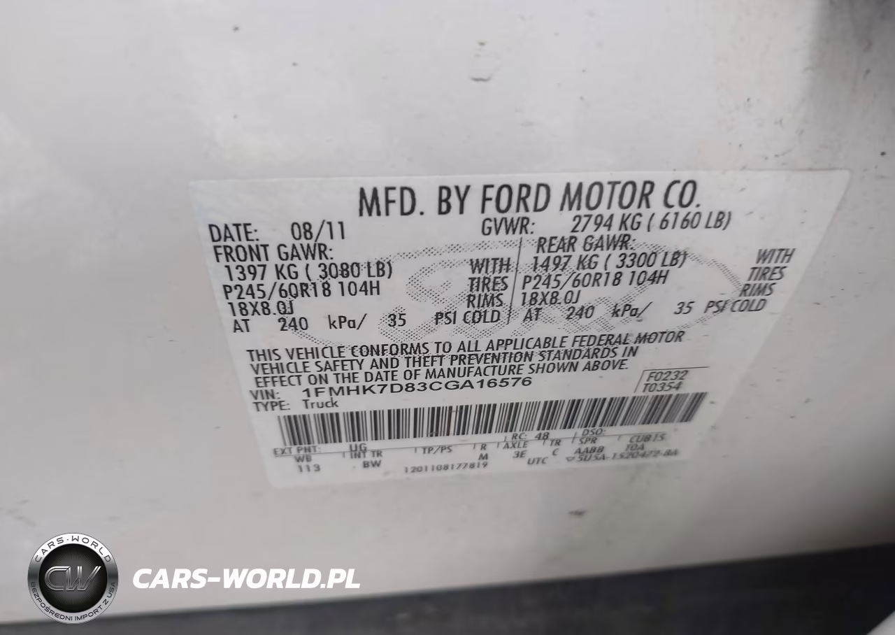 2012 Ford Explorer Xlt VIN:1FMHK7D83CGA16576 - 9