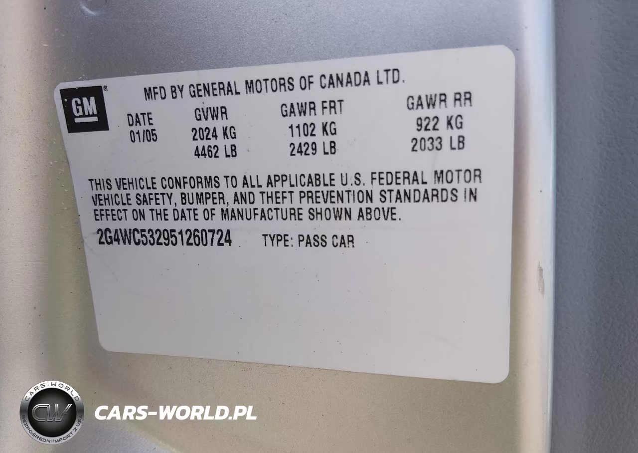 2005 Buick Lacrosse Cx VIN:2G4WC532951260724 - 9