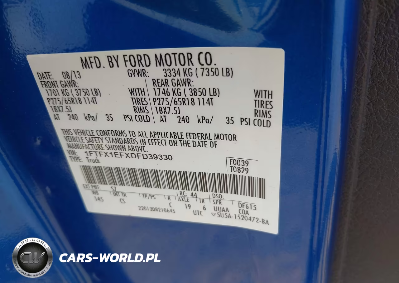 2013 Ford F-150 Stx VIN:1FTFX1EFXDFD39330 - 9