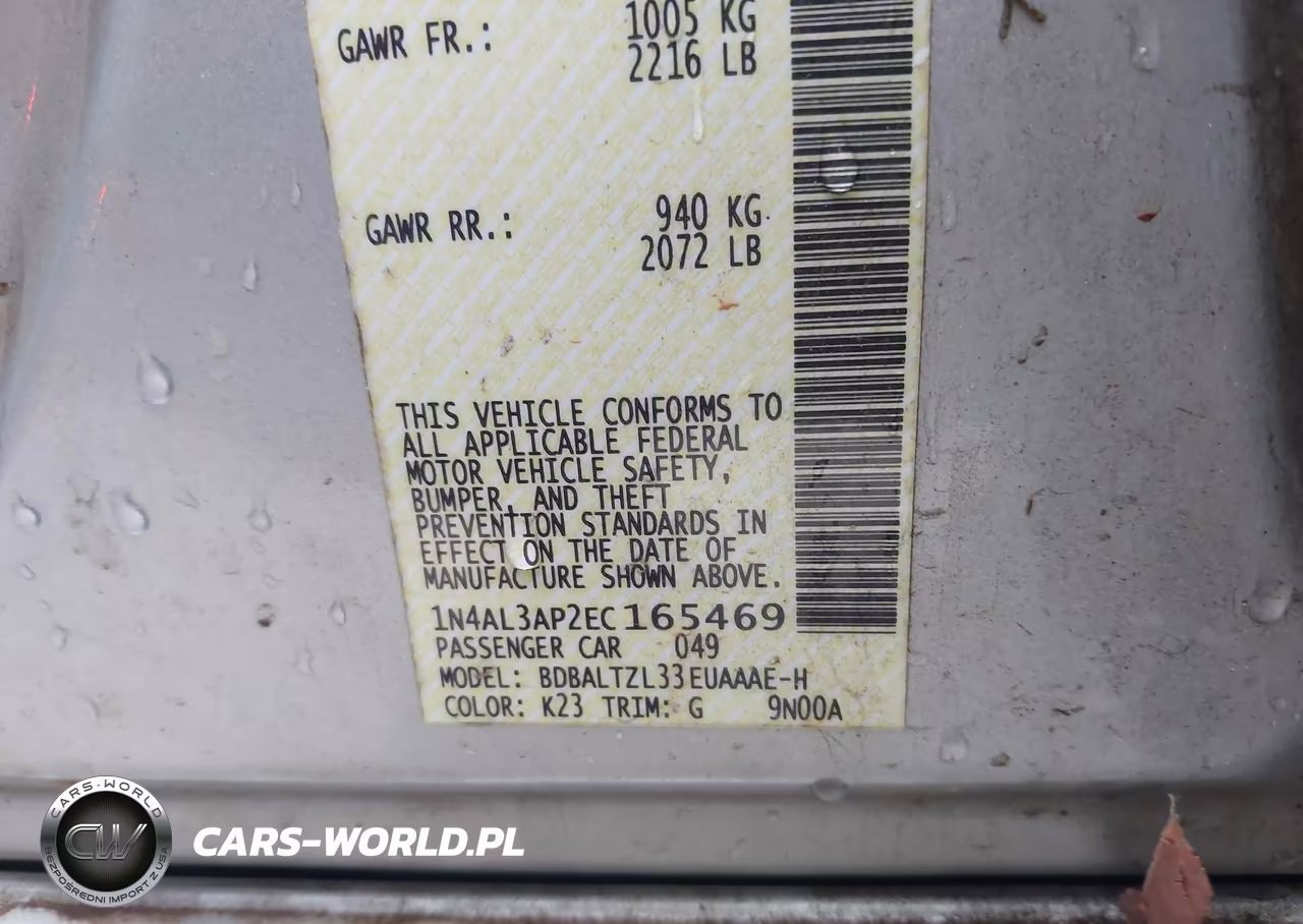 2014 Nissan Altima 2.5 Sv VIN:1N4AL3AP2EC165469 - 9
