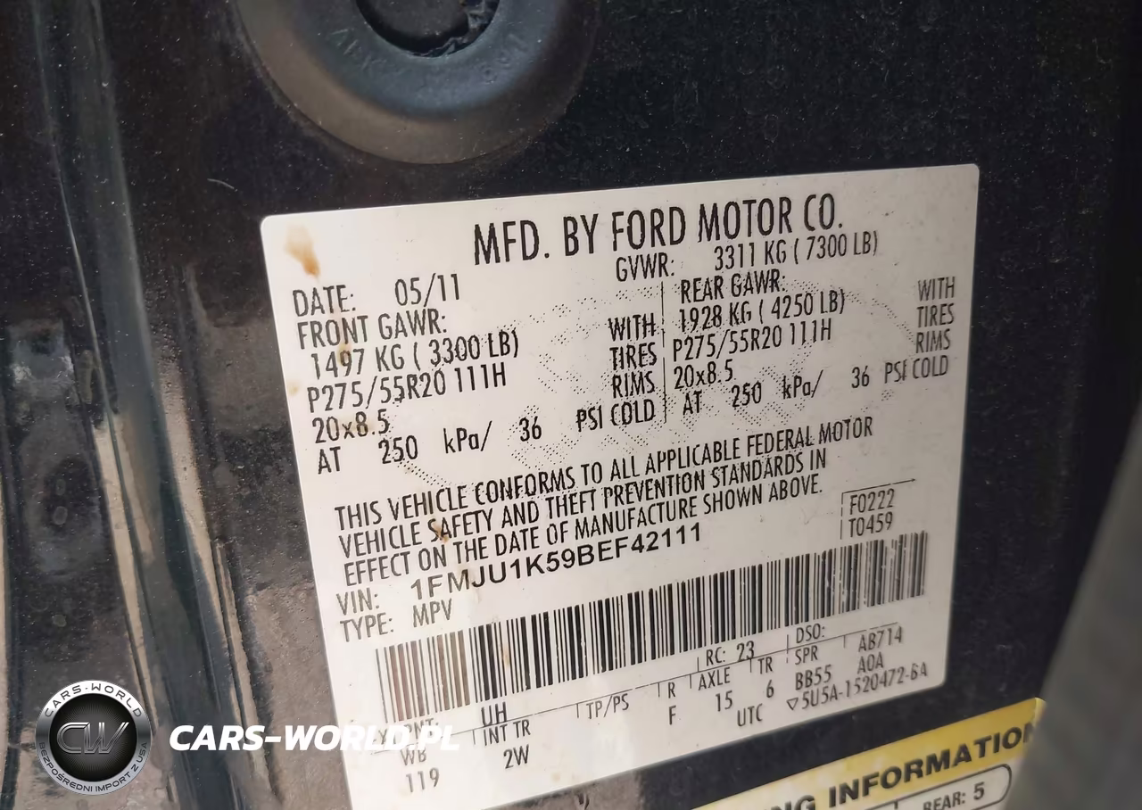 2011 Ford Expedition Limited VIN:1FMJU1K59BEF42111 - 9