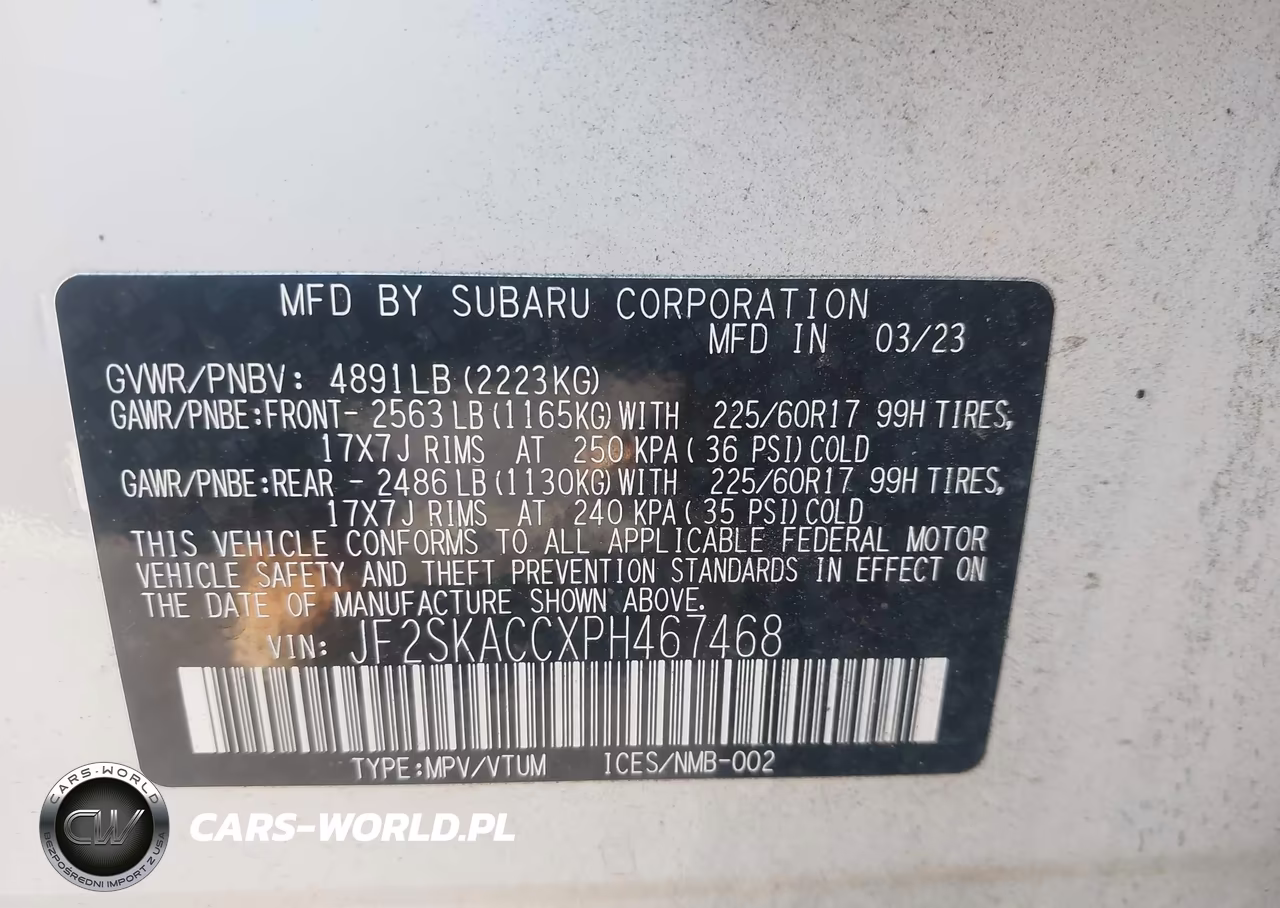 2023 Subaru Forester VIN:JF2SKACCXPH467468 - 9