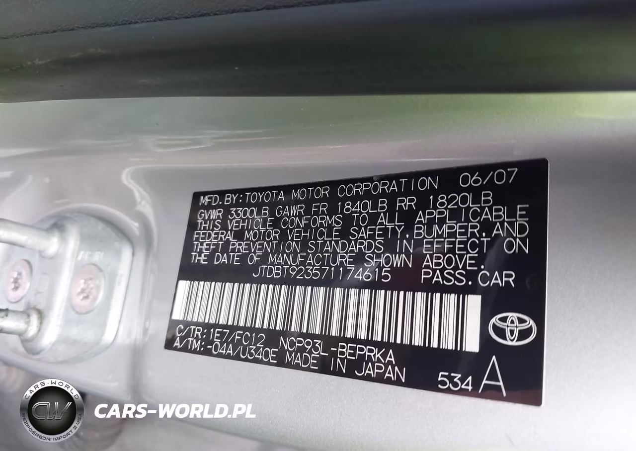 2007 Toyota Yaris VIN:JTDBT923571174615 - 9