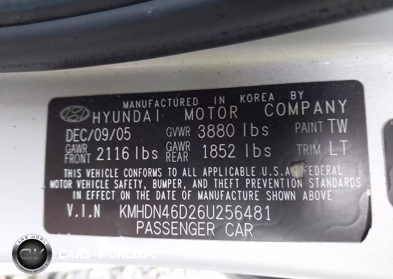 2006 Hyundai Elantra Gls-Limited VIN:KMHDN46D26U256481 - 9