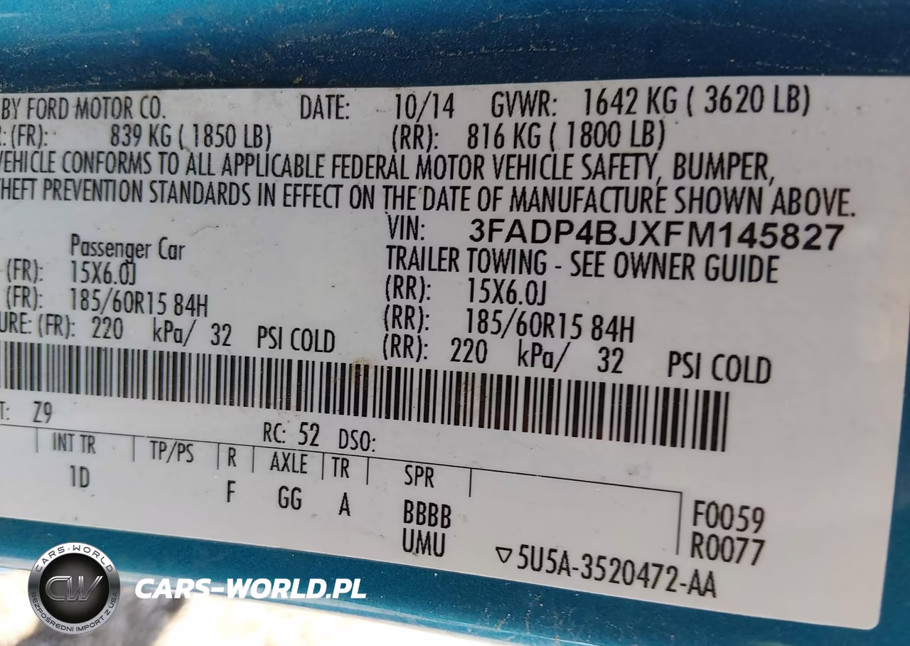 2015 Ford Fiesta Se VIN:3FADP4BJXFM145827 - 9