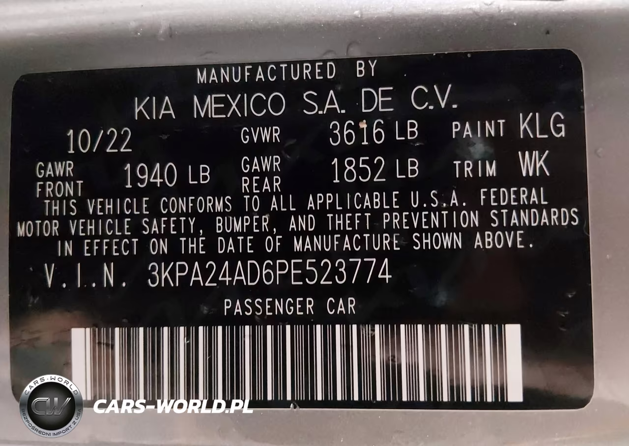 2023 Kia Rio S VIN:3KPA24AD6PE523774 - 9
