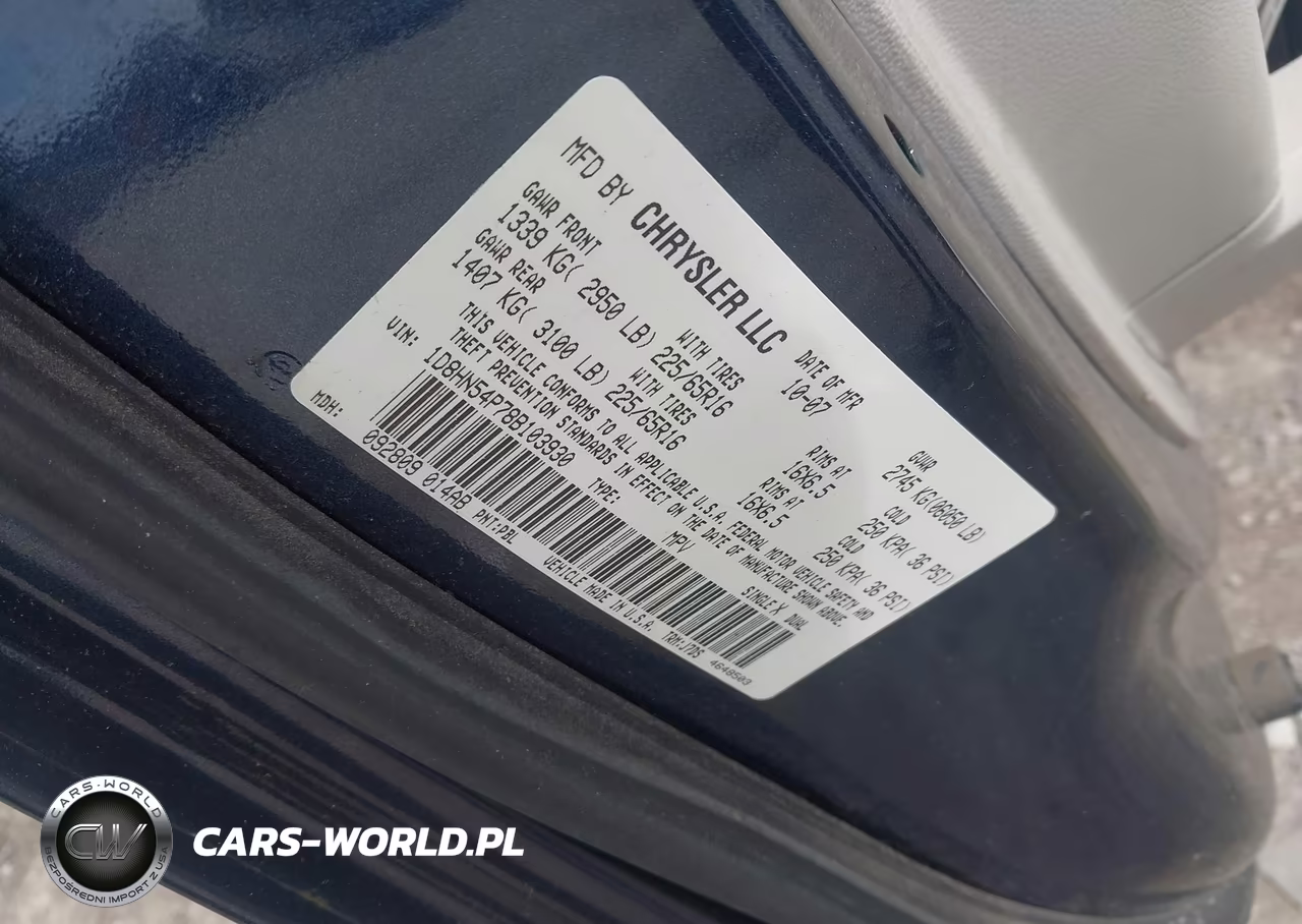 2008 Dodge Grand Caravan Sxt VIN:1D8HN54P78B103930 - 9
