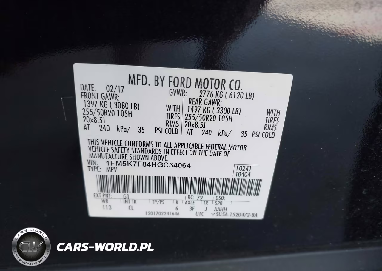 2017 Ford Explorer Limited VIN:1FM5K7F84HGC34064 - 9