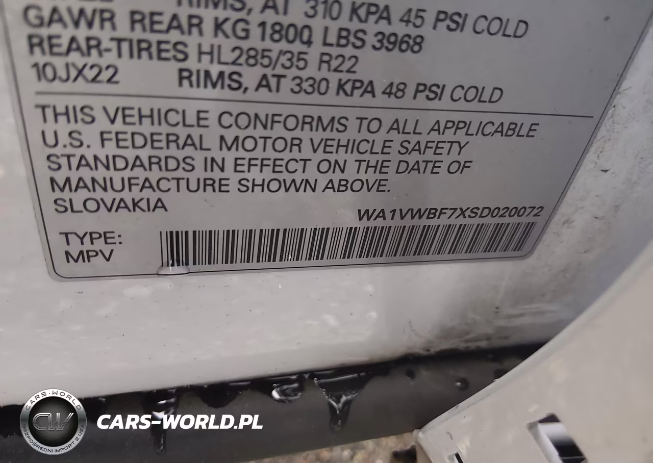 2025 Audi Sq7 Prestige Tfsi Quattro Tiptronic VIN:WA1VWBF7XSD020072 - 9
