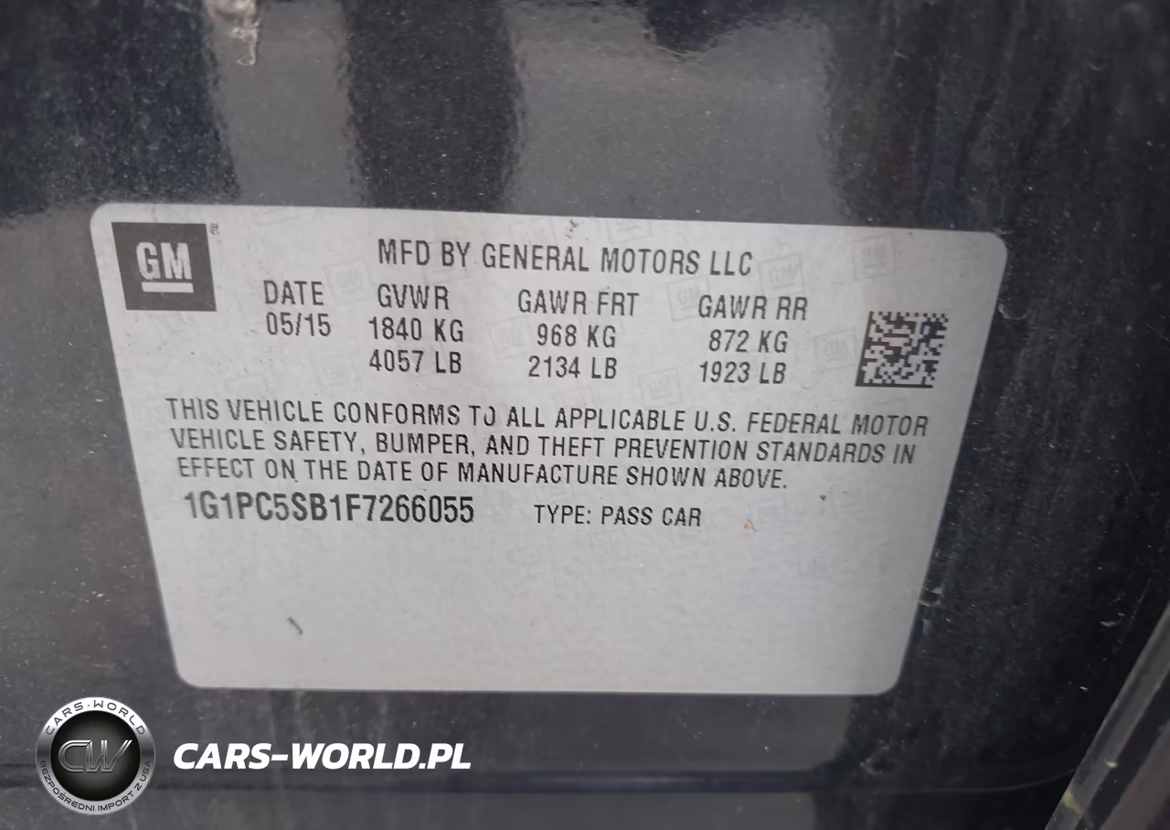 2015 Chevrolet Cruze 1Lt Auto VIN:1G1PC5SB1F7266055 - 9