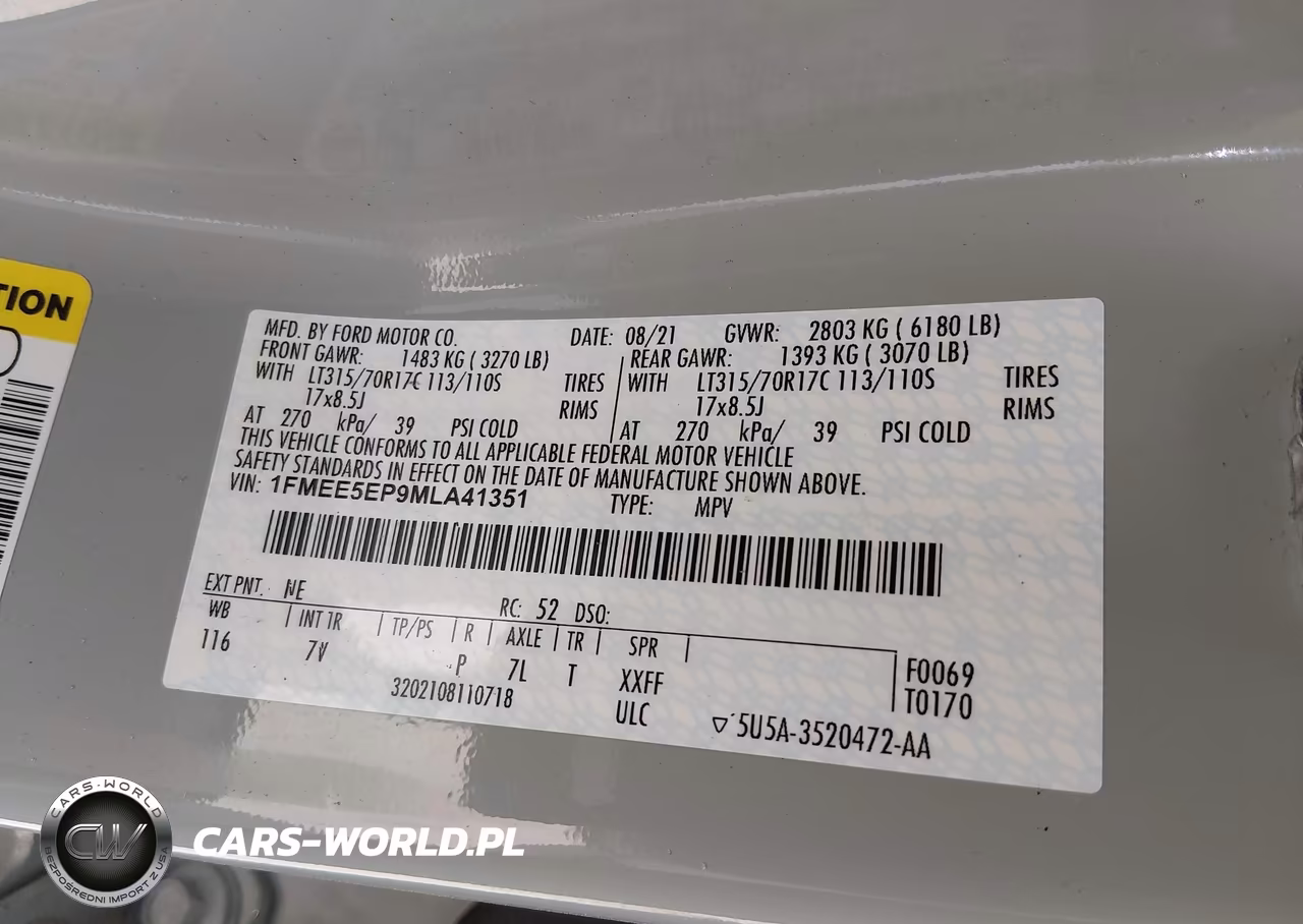 2021 Ford Bronco First Edition VIN:1FMEE5EP9MLA41351 - 9
