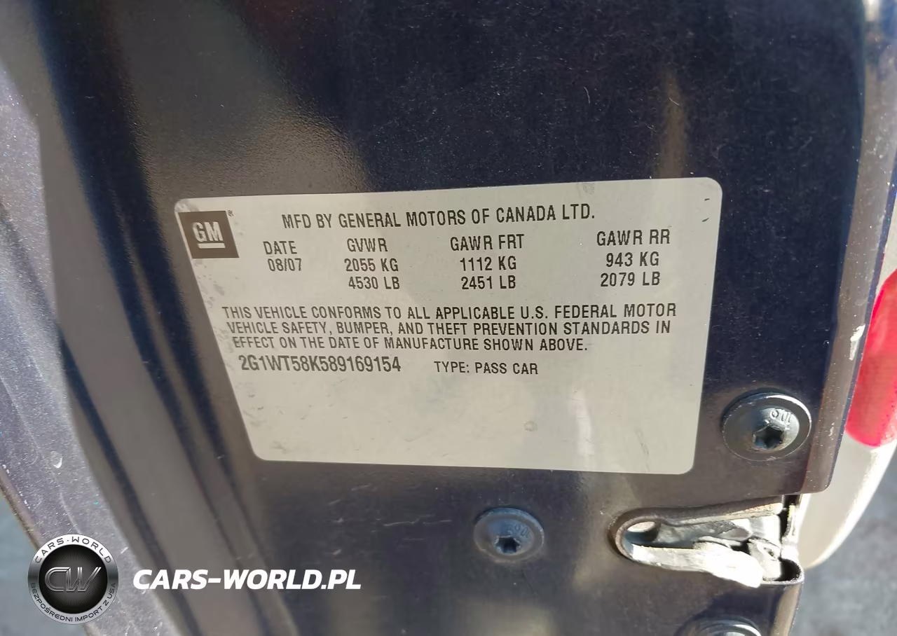 2008 Chevrolet Impala Lt VIN:2G1WT58K589169154 - 9