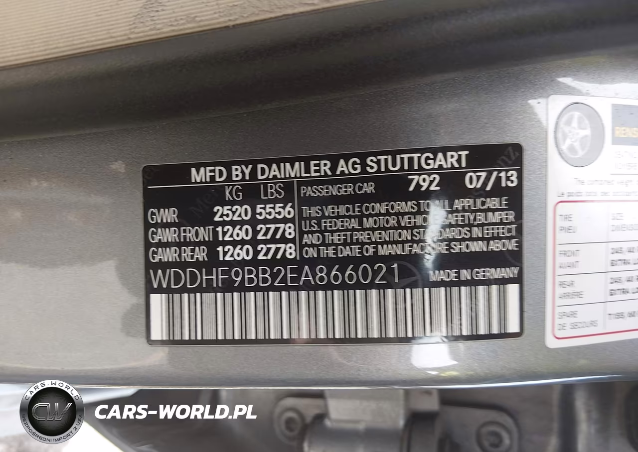 2014 Mercedes-Benz E 550 4Matic VIN:WDDHF9BB2EA866021 - 9