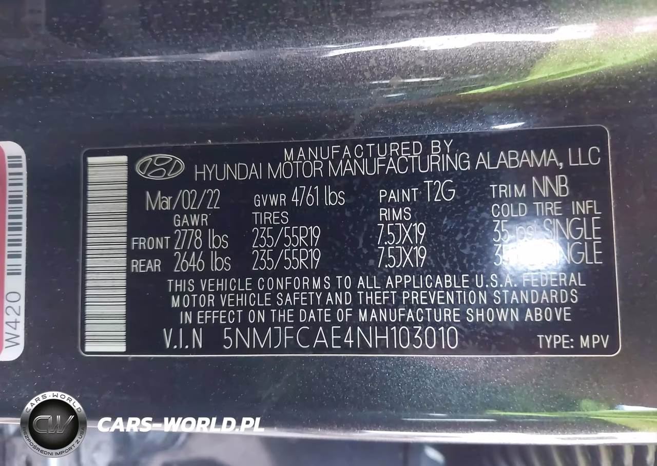 2022 Hyundai Tucson Sel VIN:5NMJFCAE4NH103010 - 9