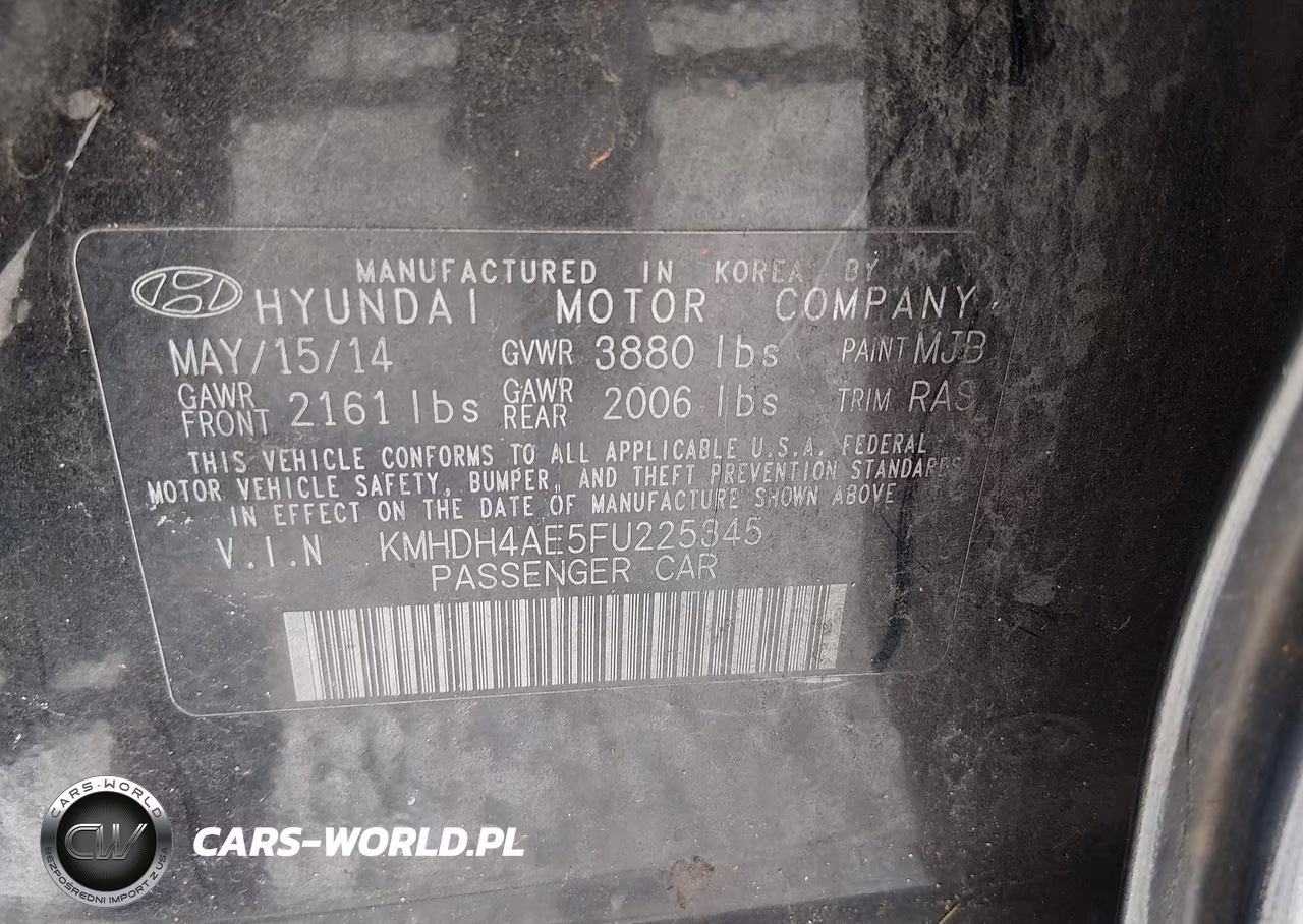 2015 Hyundai Elantra Se VIN:KMHDH4AE5FU225345 - 9