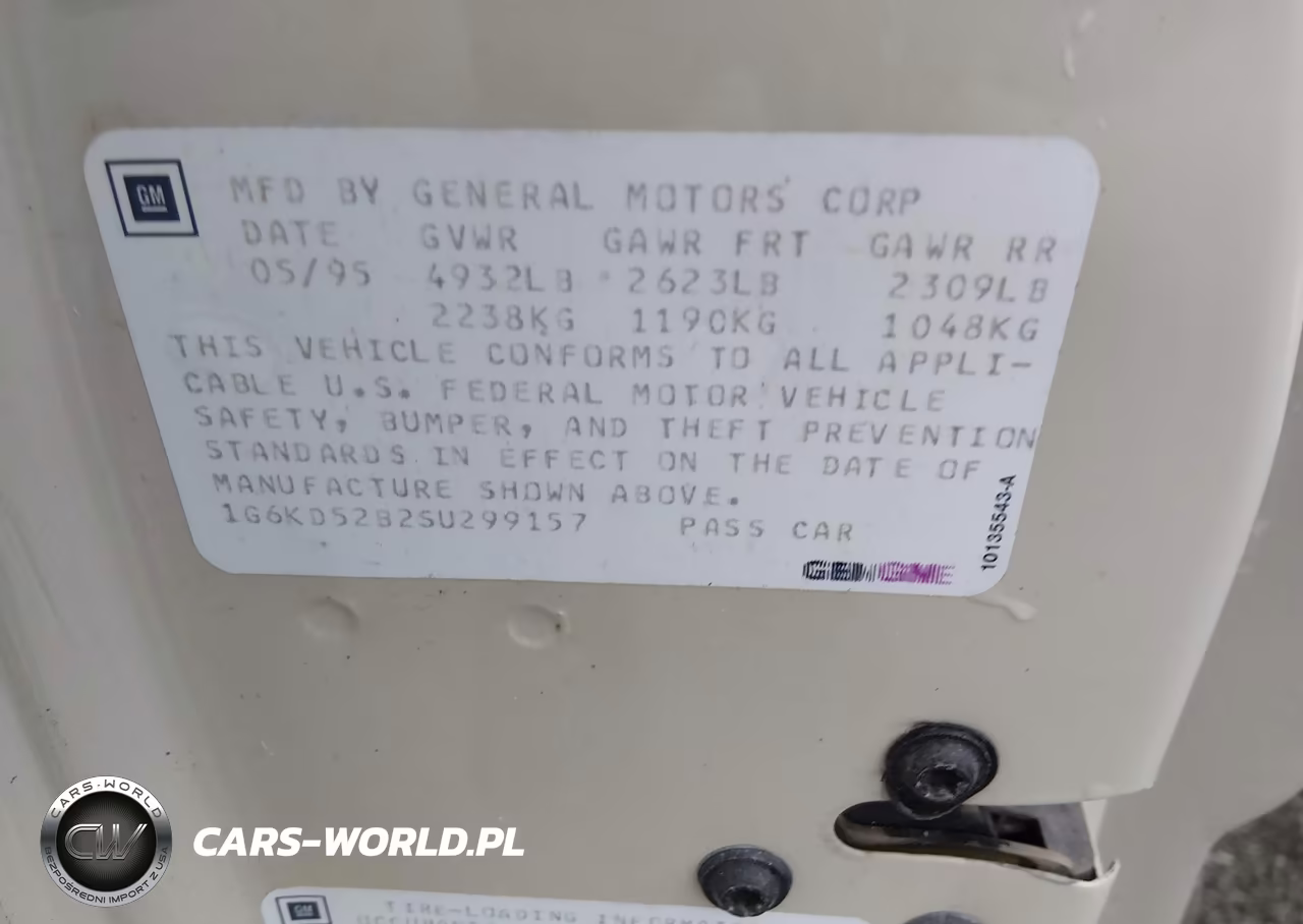 1995 Cadillac Deville VIN:1G6KD52B2SU299157 - 9