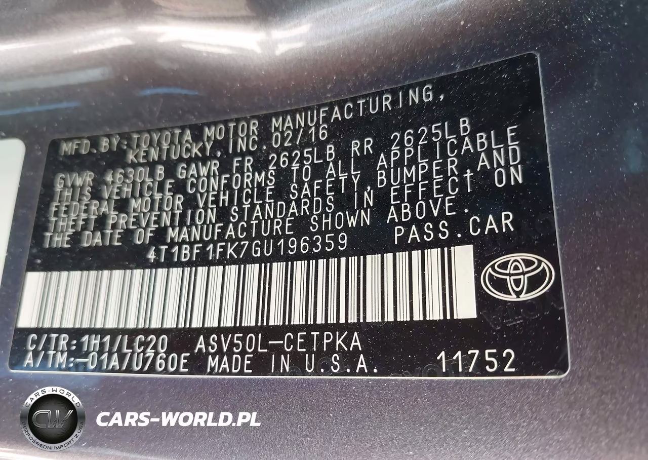 2016 Toyota Camry Xse VIN:4T1BF1FK7GU196359 - 9