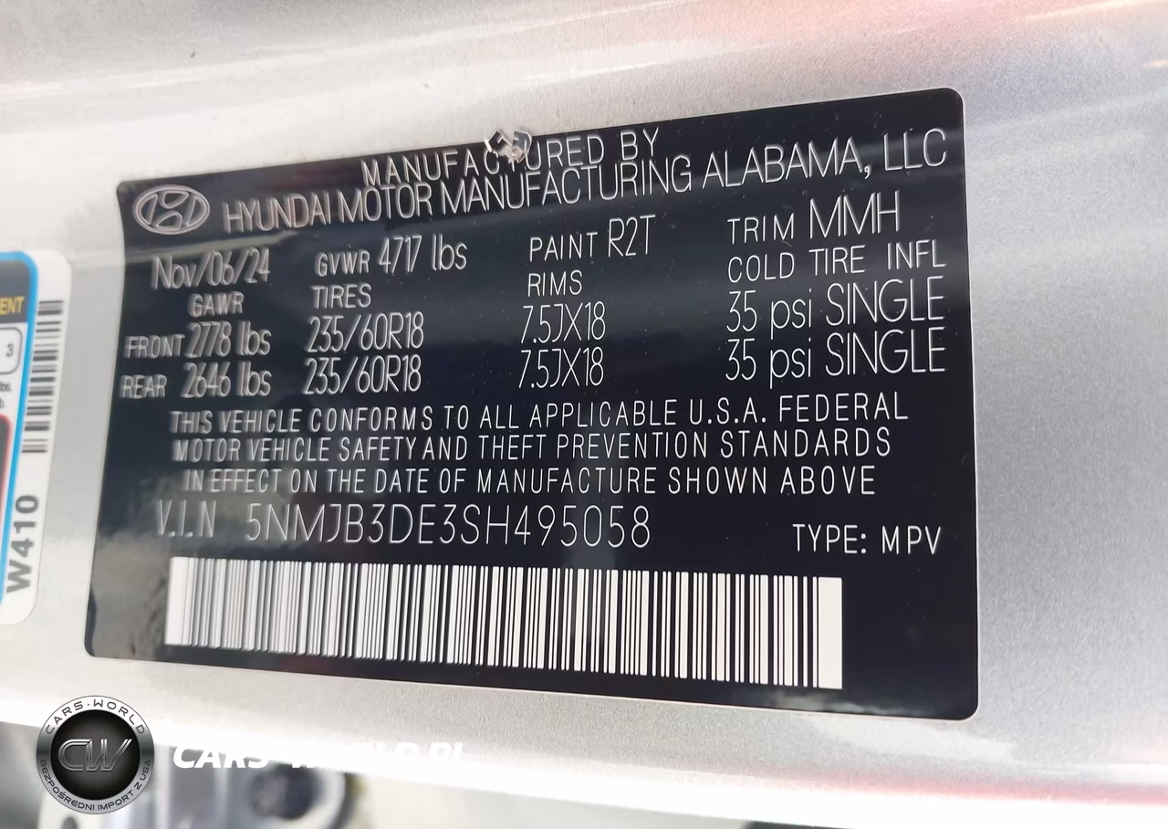 2025 Hyundai Tucson Sel VIN:5NMJB3DE3SH495058 - 9