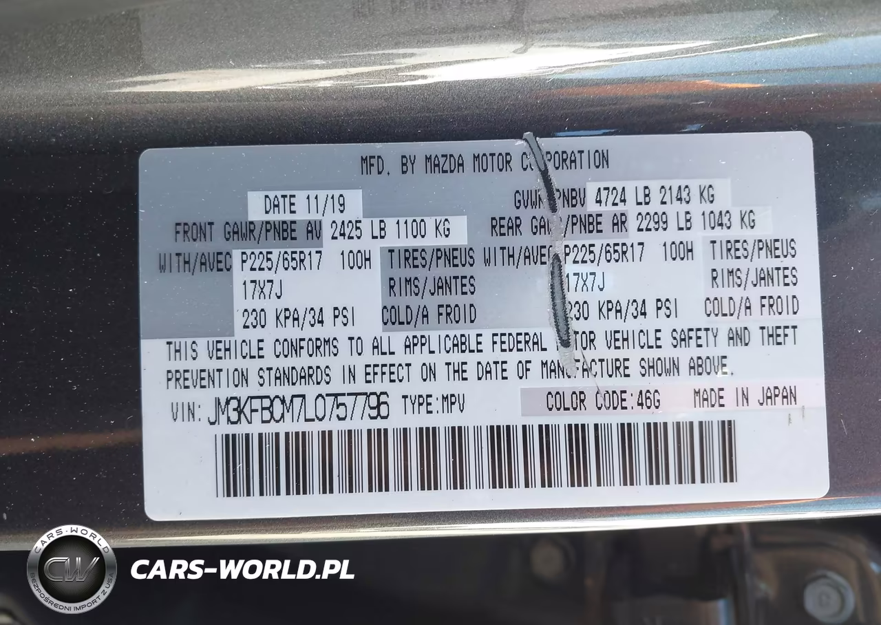 2020 Mazda Cx-5 Touring VIN:JM3KFBCM7L0757796 - 9