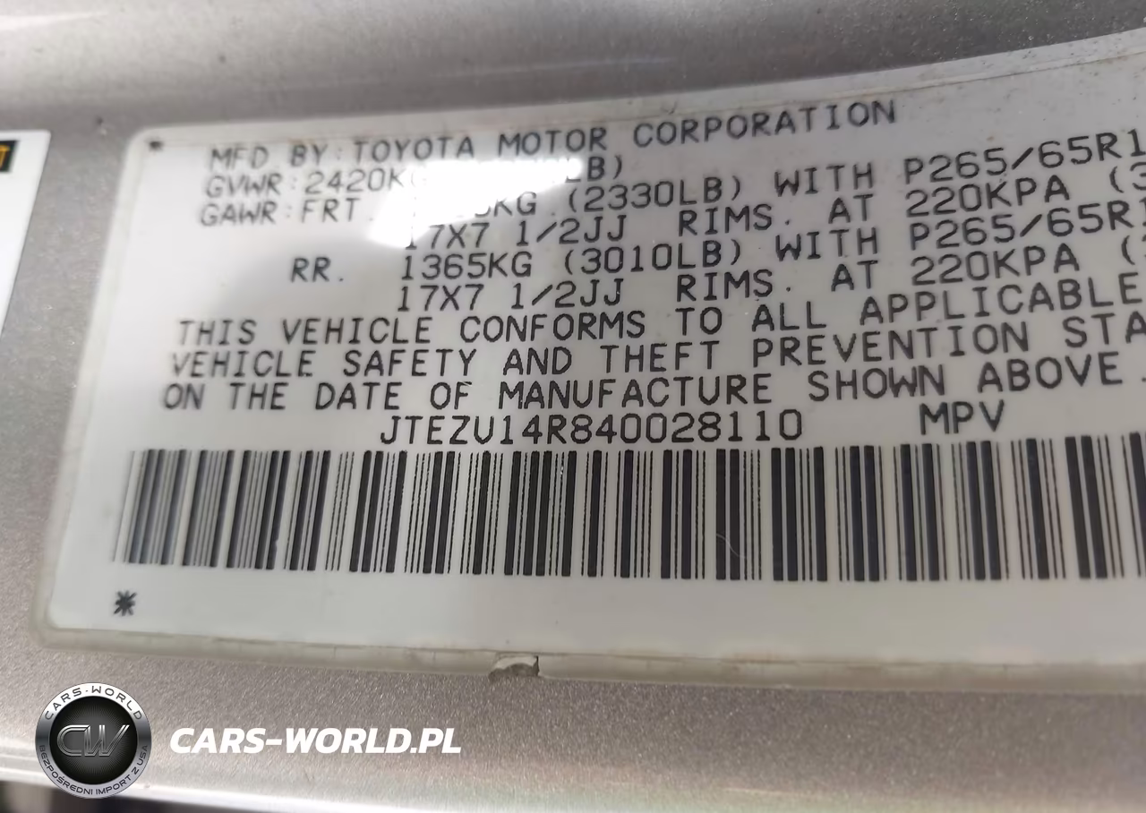 2004 Toyota 4Runner Sr5 V6 VIN:JTEZU14R840028110 - 9