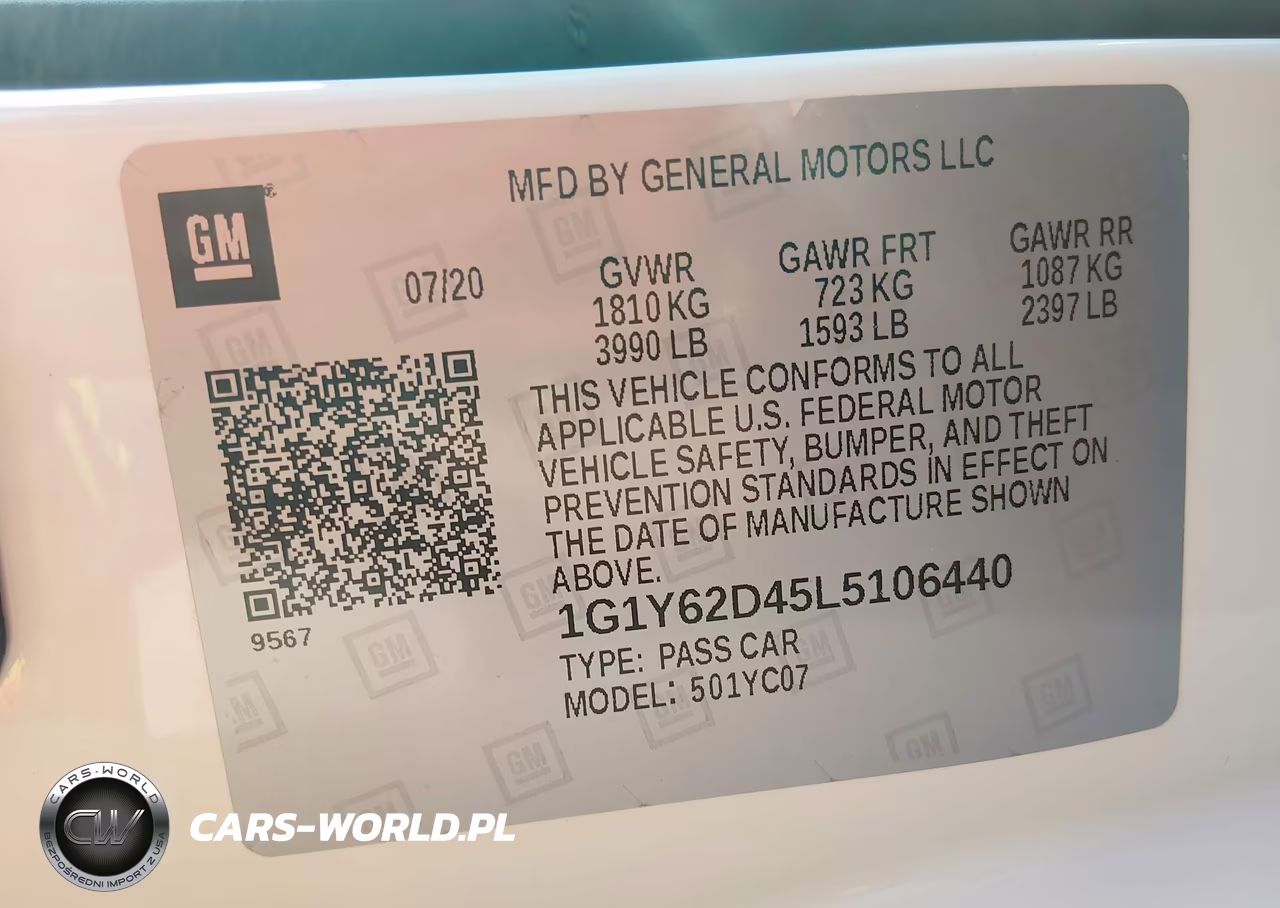 2020 Chevrolet Corvette Stingray Rwd 1Lt VIN:1G1Y62D45L5106440 - 9