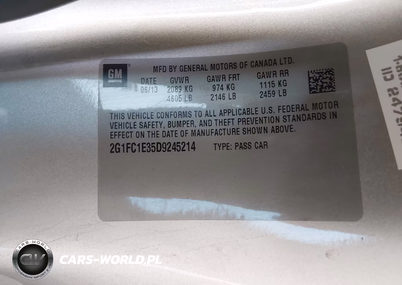 2013 Chevrolet Camaro 2Lt VIN:2G1FC1E35D9245214 - 9