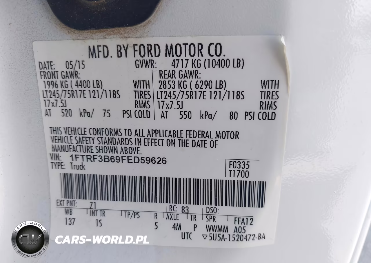 2015 Ford F-350 Xl VIN:1FTRF3B69FED59626 - 9