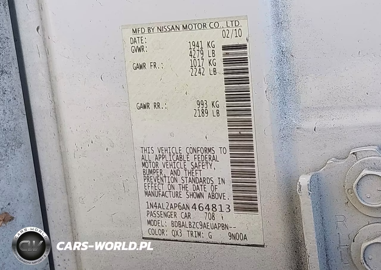 2010 Nissan Altima 2.5 S VIN:1N4AL2AP6AN464813 - 9