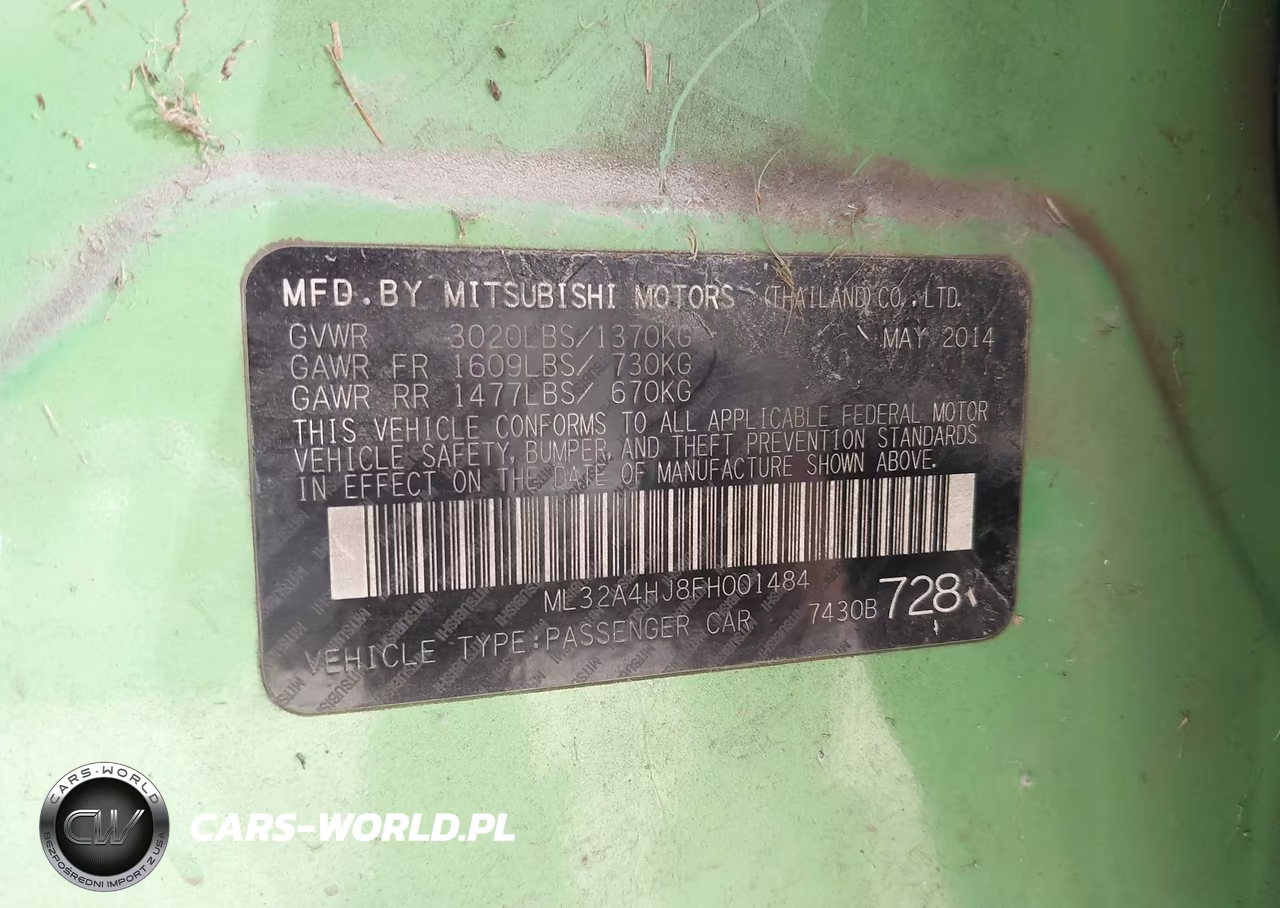 2015 Mitsubishi Mirage Es-Rf VIN:ML32A4HJ8FH001484 - 9