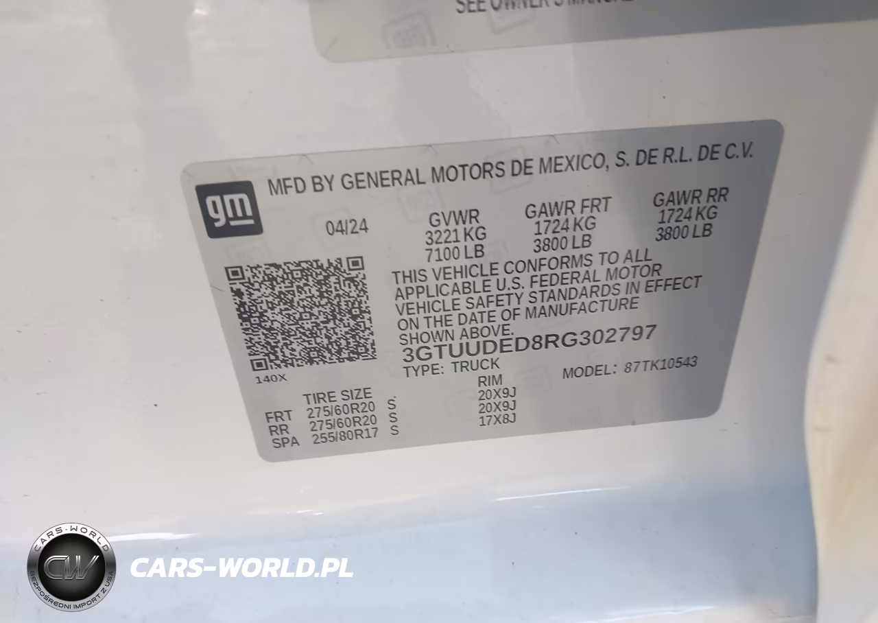 2024 GMC Sierra 1500 4Wd Short Box Slt VIN:3GTUUDED8RG302797 - 9