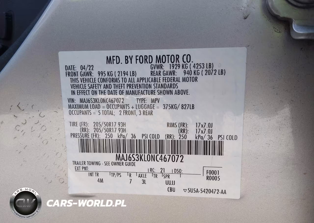 2022 Ford Ecosport Titanium VIN:MAJ6S3KL0NC467072 - 9