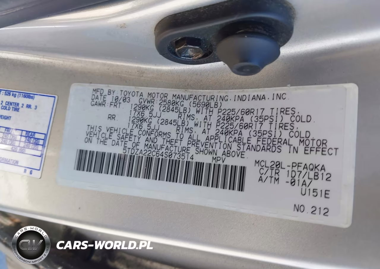 2004 Toyota Sienna Xle Limited VIN:5TDZA22C64S073514 - 9