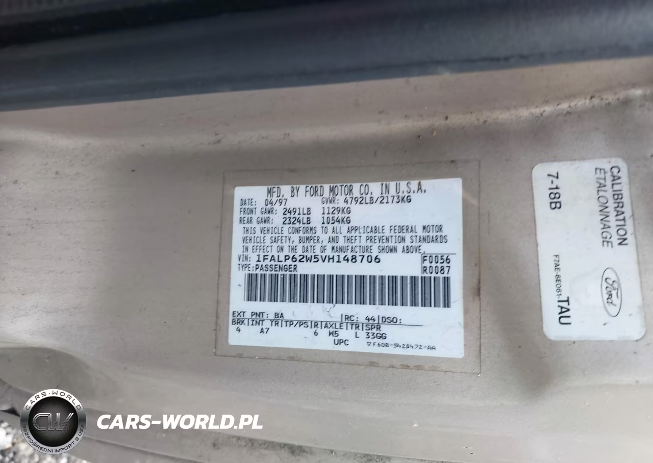 1997 Ford Thunderbird Lx VIN:1FALP62W5VH148706 - 9