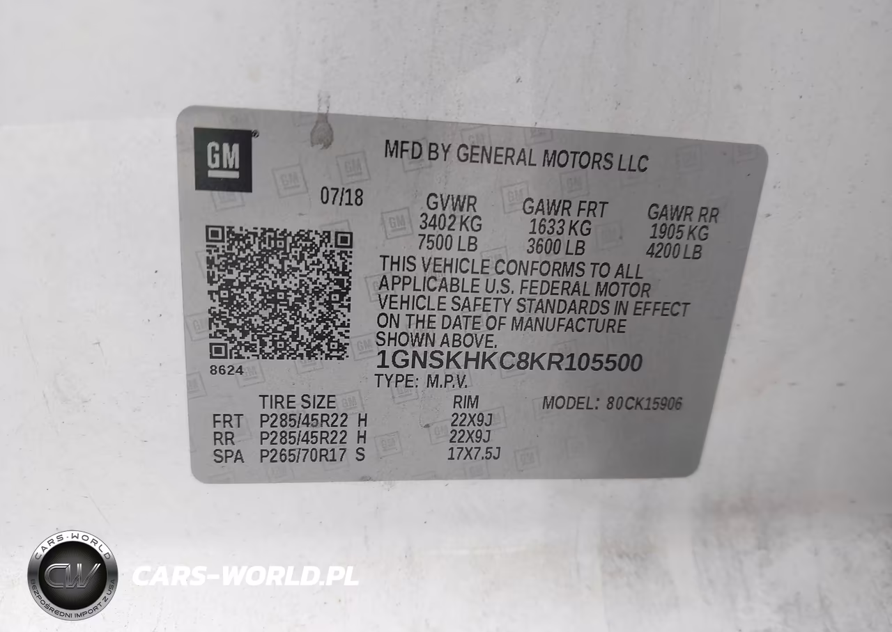 2019 Chevrolet Suburban Lt VIN:1GNSKHKC8KR105500 - 9