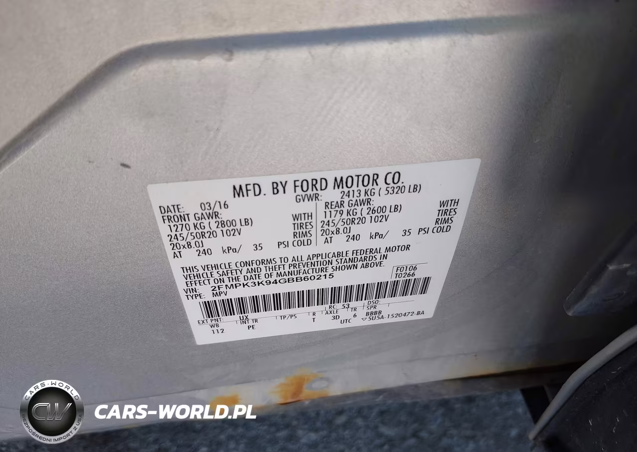 2016 Ford Edge Titanium VIN:2FMPK3K94GBB60215 - 9