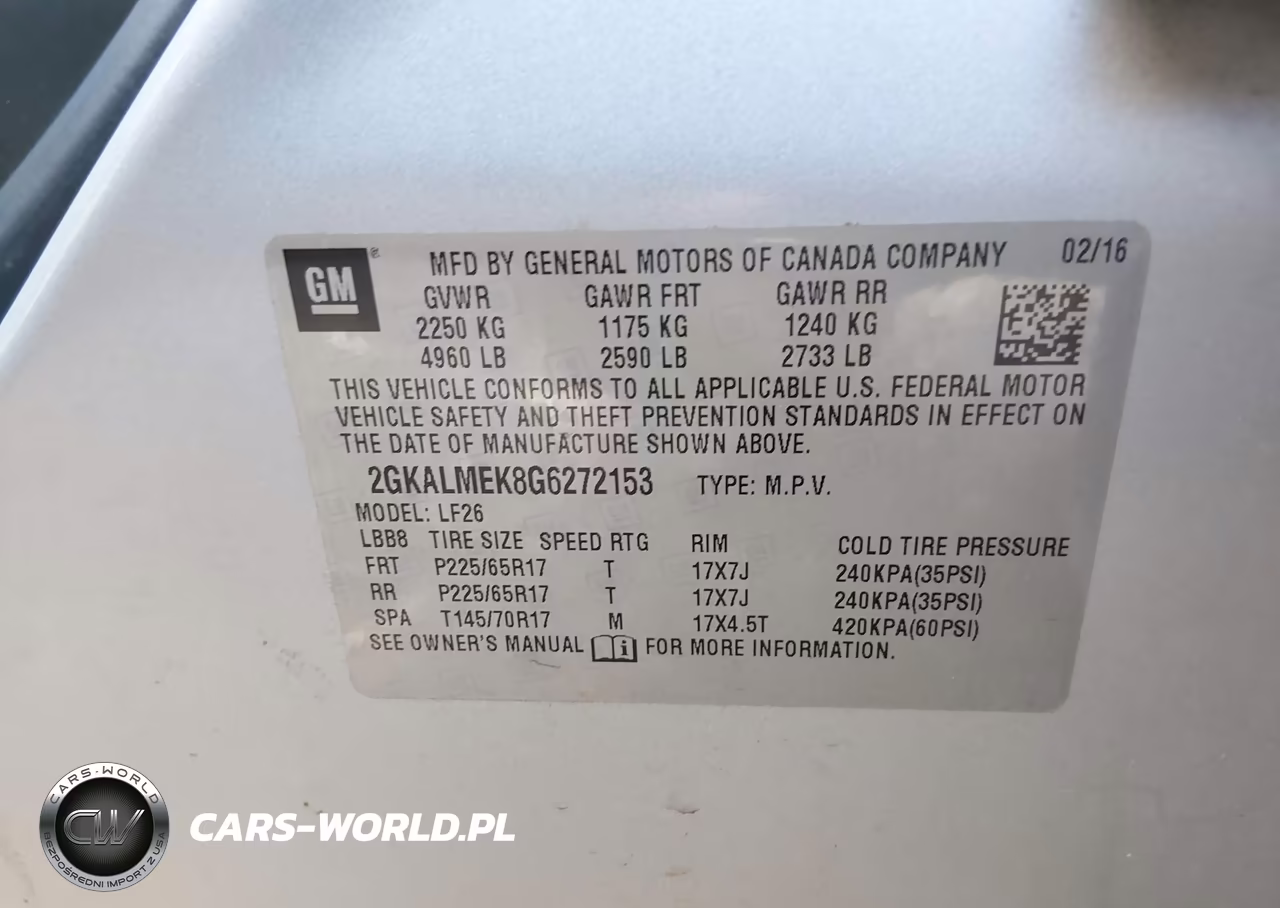 2016 GMC Terrain Sle-1 VIN:2GKALMEK8G6272153 - 9