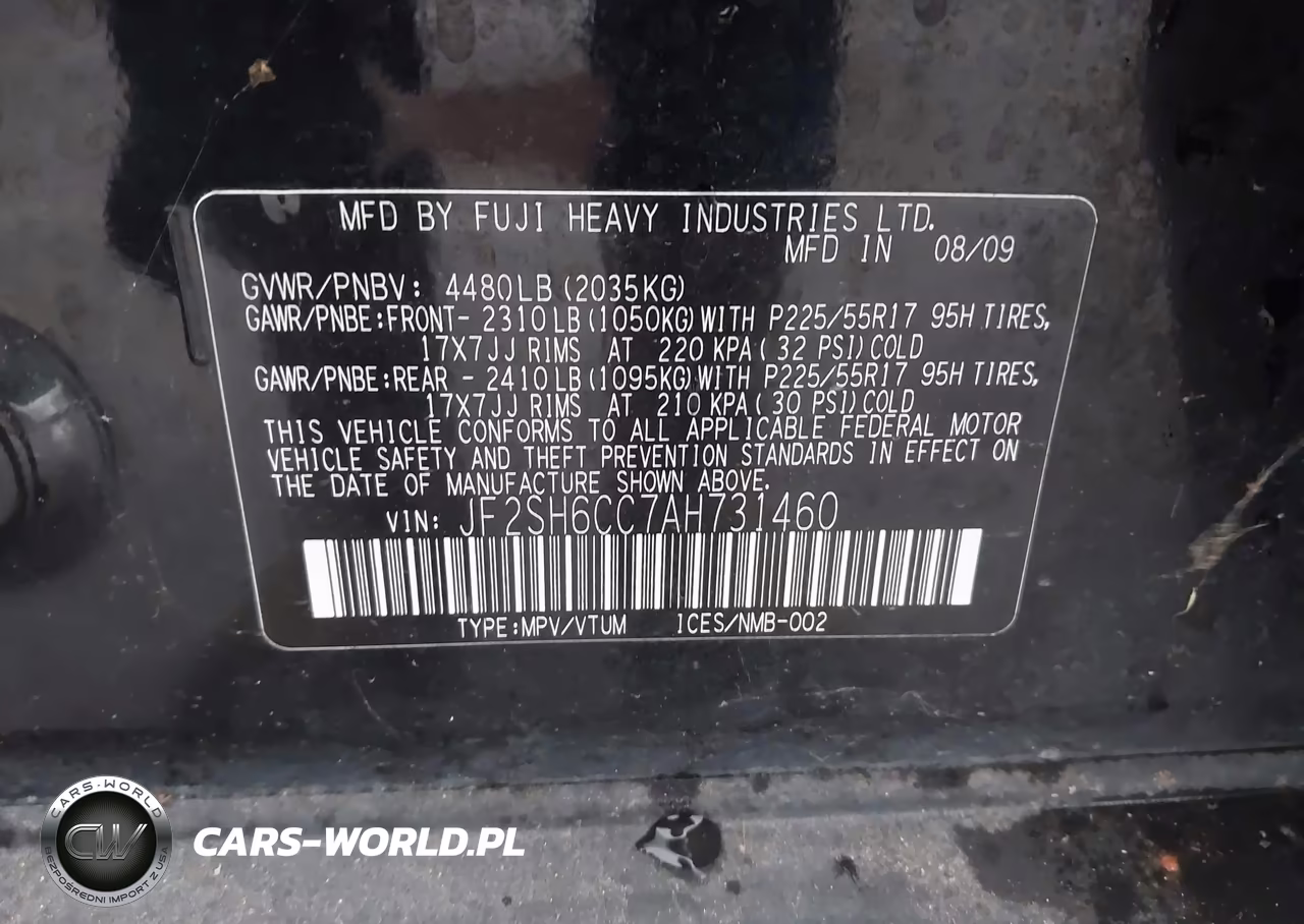 2010 Subaru Forester 2.5X Premium VIN:JF2SH6CC7AH731460 - 9