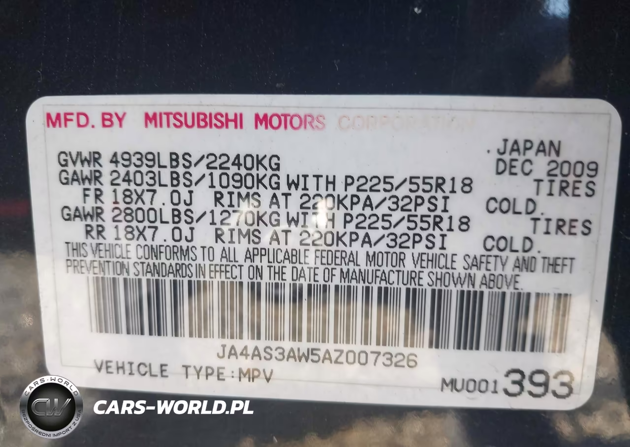 2010 Mitsubishi Outlander Se VIN:JA4AS3AW5AZ007326 - 9