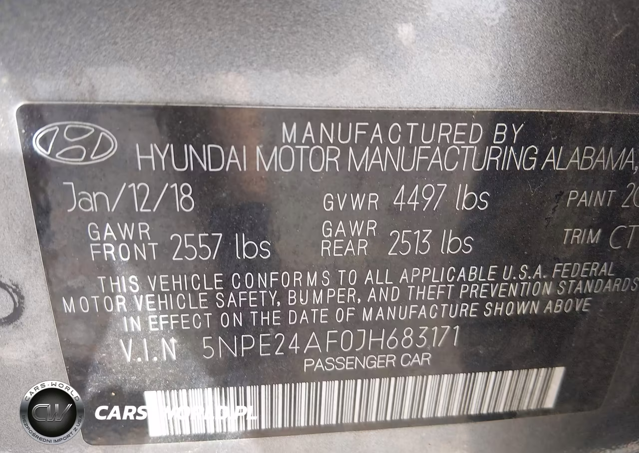 2018 Hyundai Sonata Se VIN:5NPE24AF0JH683171 - 9