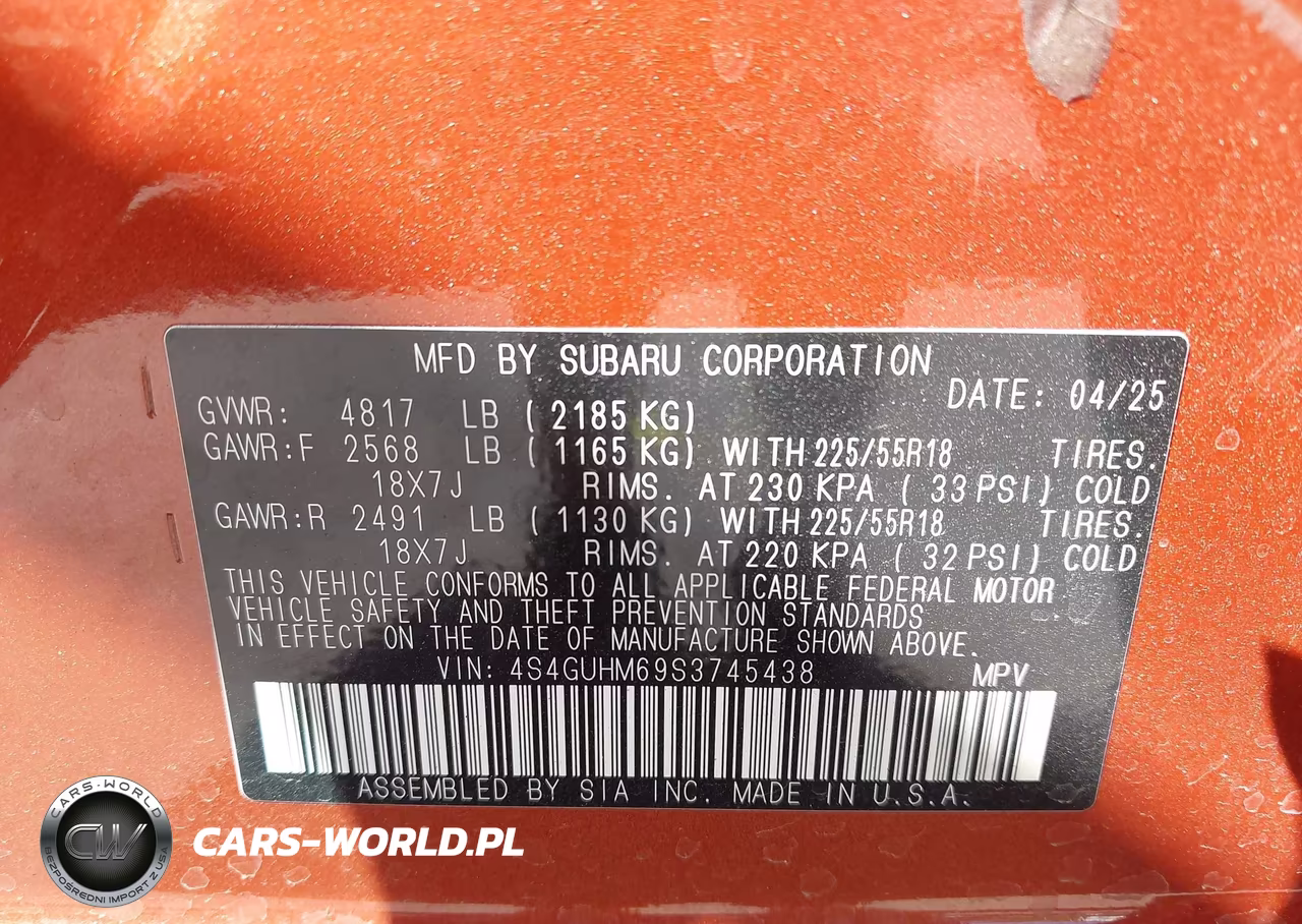 2025 Subaru Crosstrek Limited VIN:4S4GUHM69S3745438 - 9