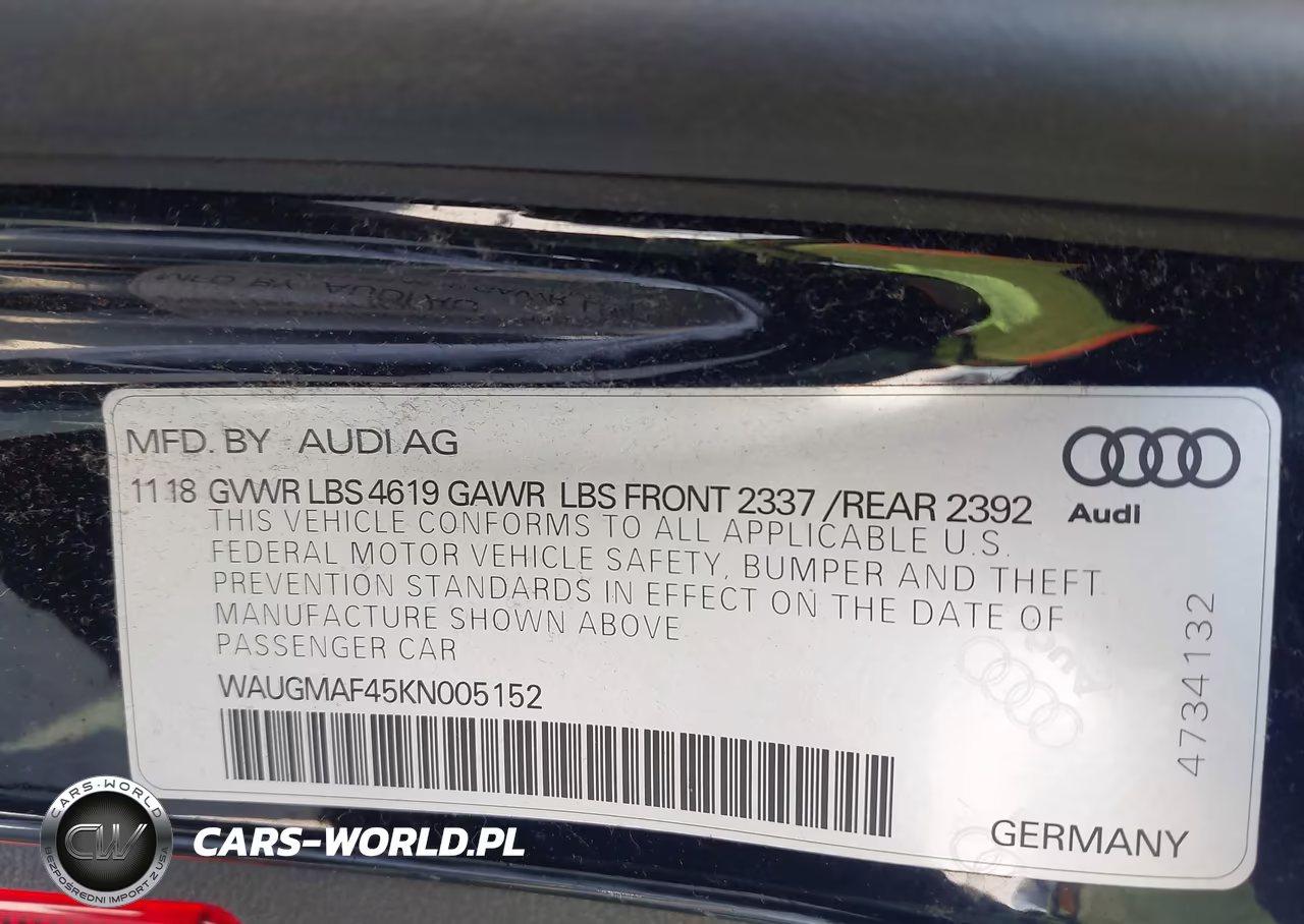 2019 Audi A4 40 Premium-40 Titanium Premium VIN:WAUGMAF45KN005152 - 9