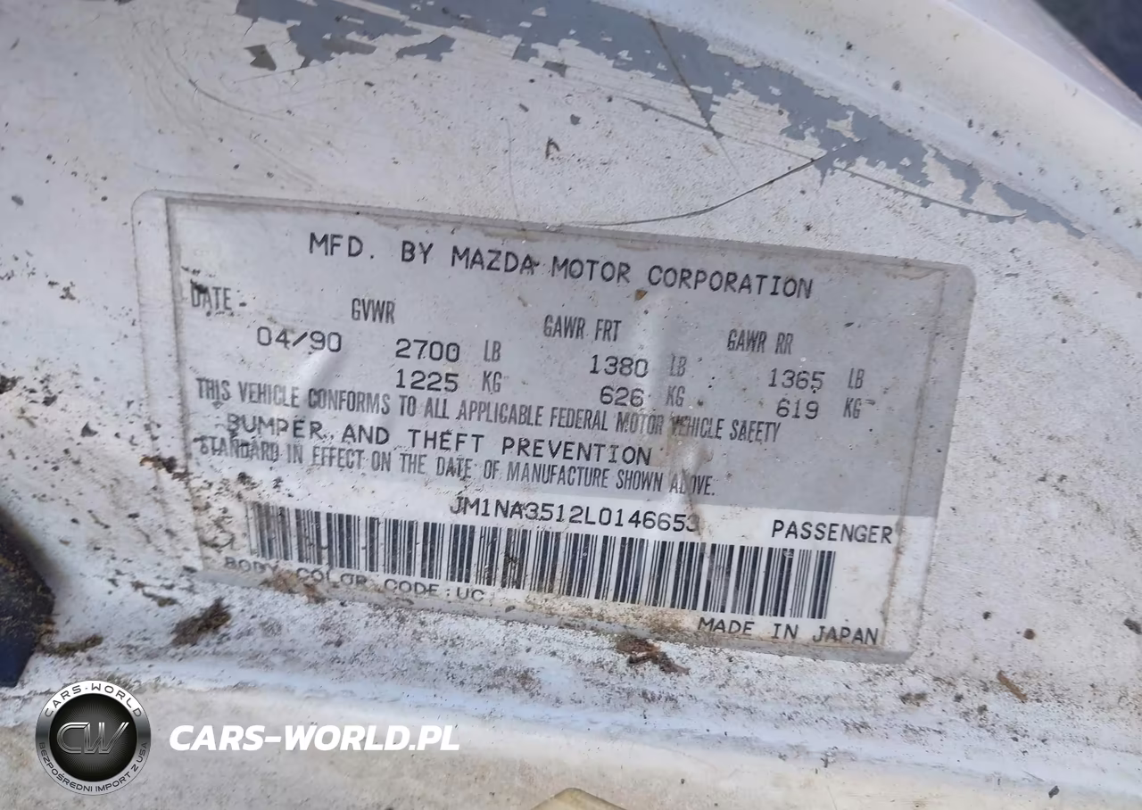 1990 Mazda Mx-5 Miata VIN:JM1NA3512L0146653 - 9