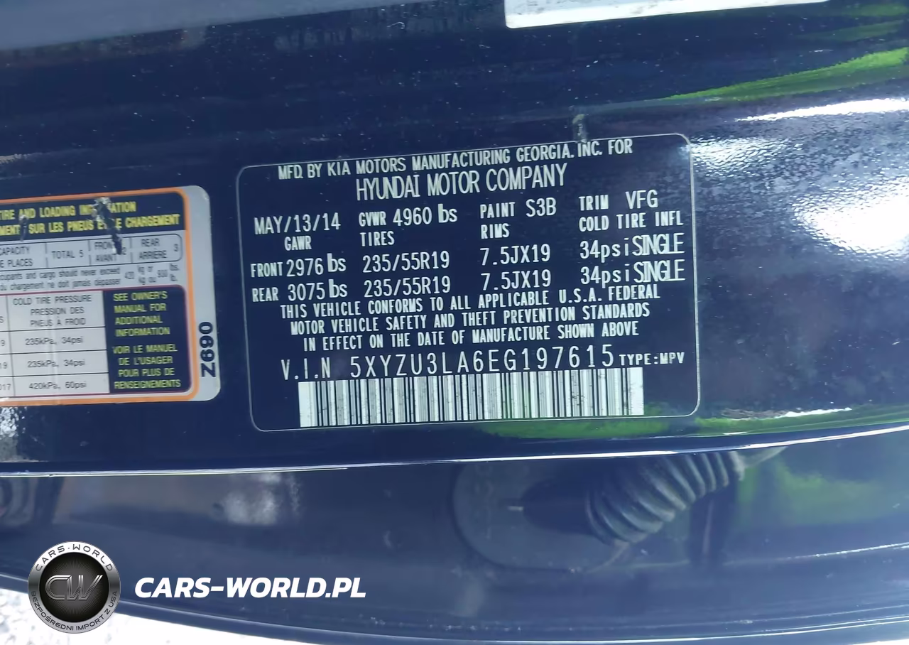 2014 Hyundai Santa Fe Sport 2.0L Turbo VIN:5XYZU3LA6EG197615 - 9