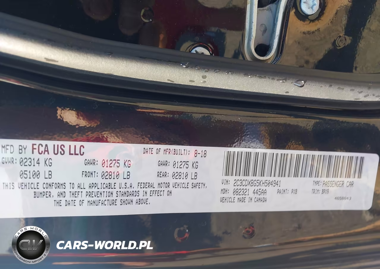 2019 Dodge Charger Sxt Rwd VIN:2C3CDXBG5KH504941 - 9