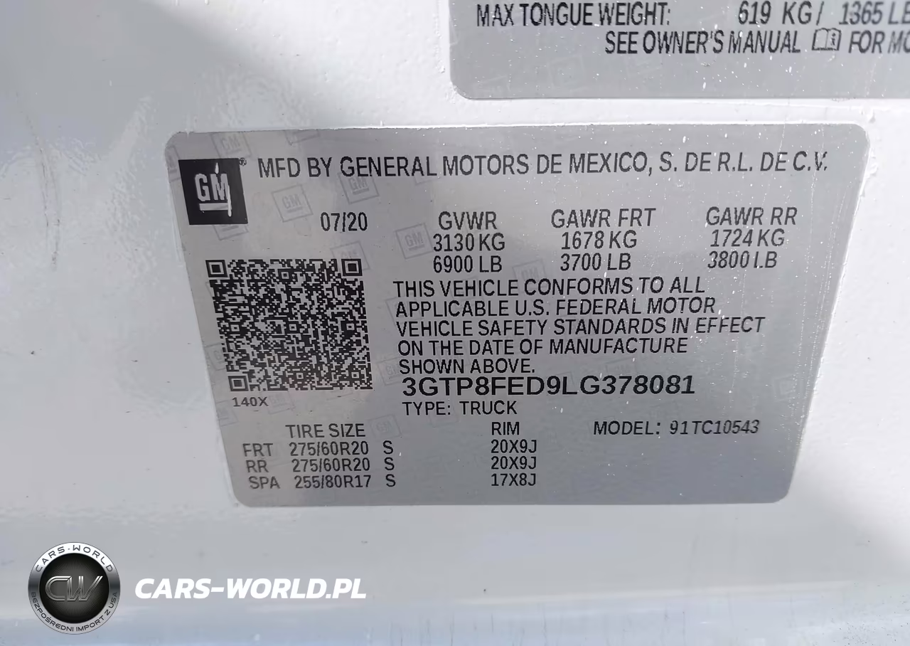2020 GMC Sierra 1500 2Wd Short Box Denali VIN:3GTP8FED9LG378081 - 9