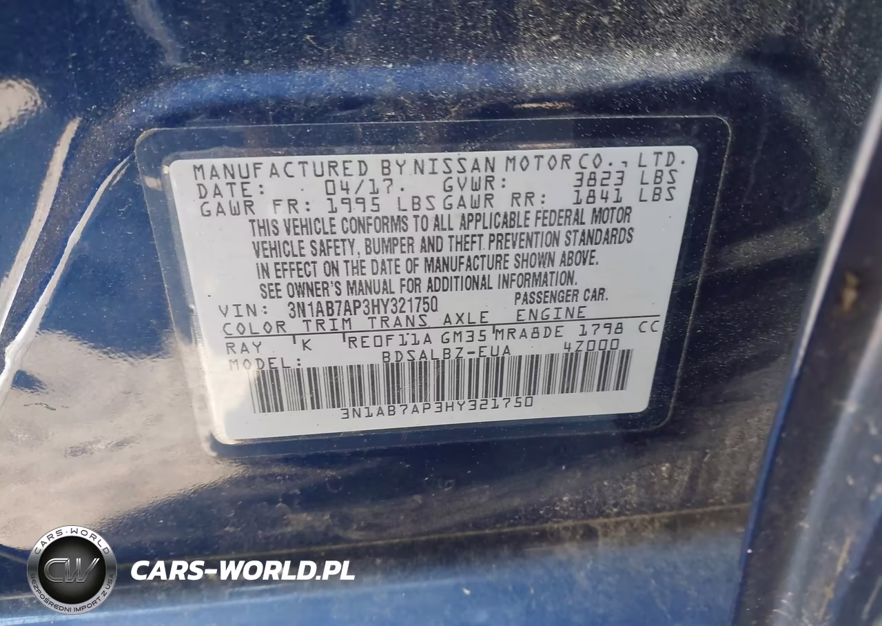 2017 Nissan Sentra S VIN:3N1AB7AP3HY321750 - 9