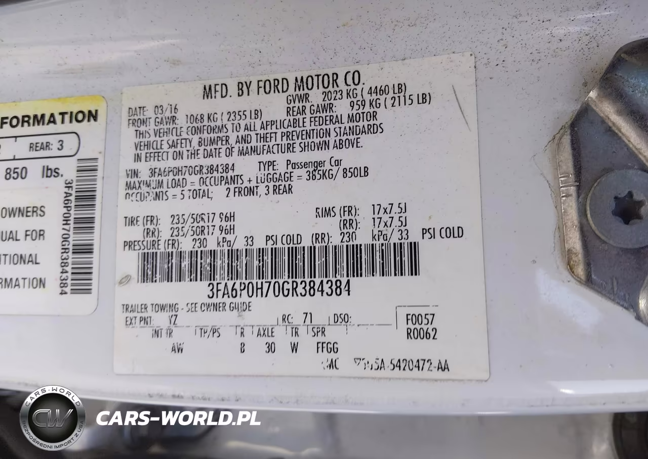 2016 Ford Fusion Se VIN:3FA6P0H70GR384384 - 9