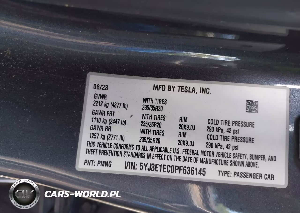 2023 Tesla Model 3 Performance Dual Motor All-Wheel Drive VIN:5YJ3E1EC0PF636145 - 9